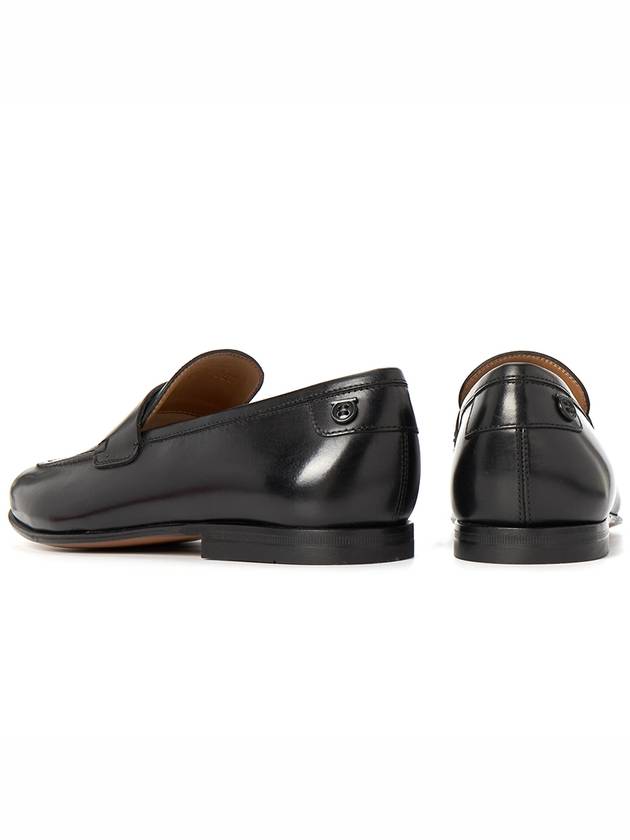 Goya Leather Penny Loafers Black - SALVATORE FERRAGAMO - BALAAN 7