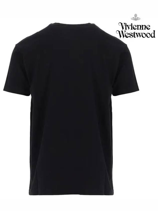 ORB Logo Cotton Short Sleeve T-Shirt Black - VIVIENNE WESTWOOD - BALAAN 4