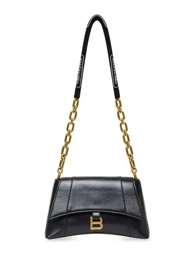 Downtown Small Shoulder Bag With Chain Black - BALENCIAGA - BALAAN 3