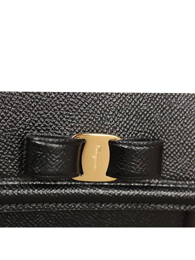 Women's Vara Ribbon Half Wallet Black - SALVATORE FERRAGAMO - BALAAN 7