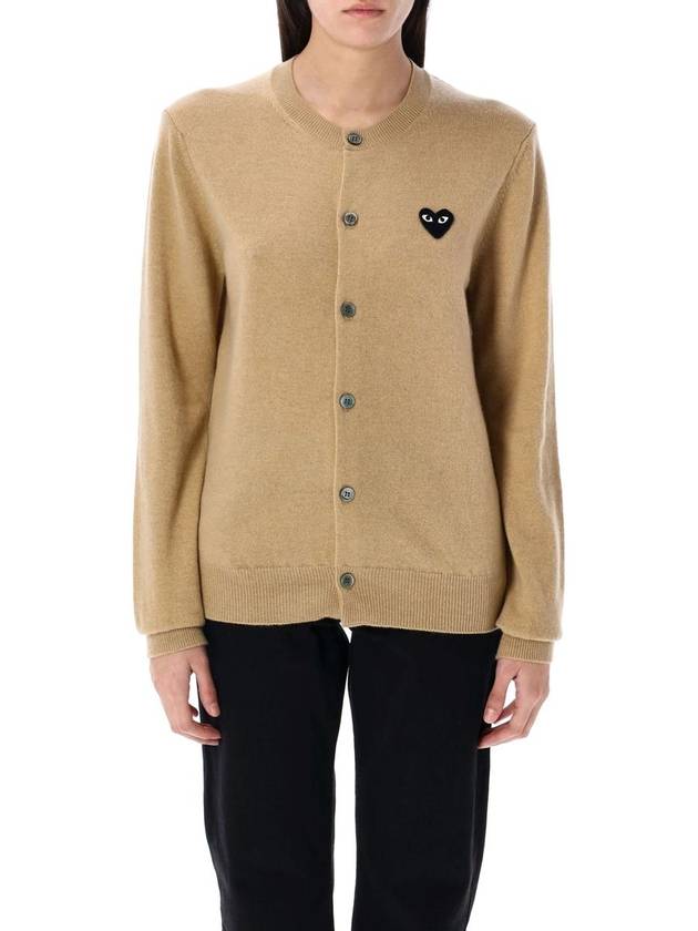 Comme Des Garçons Play Cardigan Black Heart Patch - COMME DES GARCONS PLAY - BALAAN 1