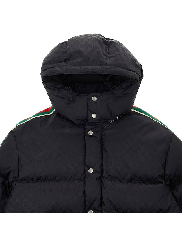 GG Jacquard Hooded Padding Jacket Black - GUCCI - BALAAN 4