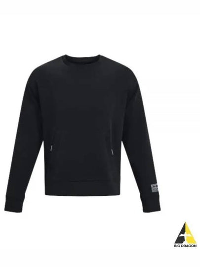 Men's Summit Knit Crew Sweatshirt Black - UNDER ARMOUR - BALAAN 2