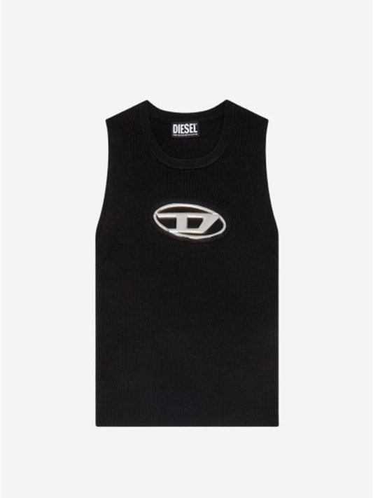 M Onerva Logo Plaque Cut Out Sleeveless Black - DIESEL - BALAAN 2