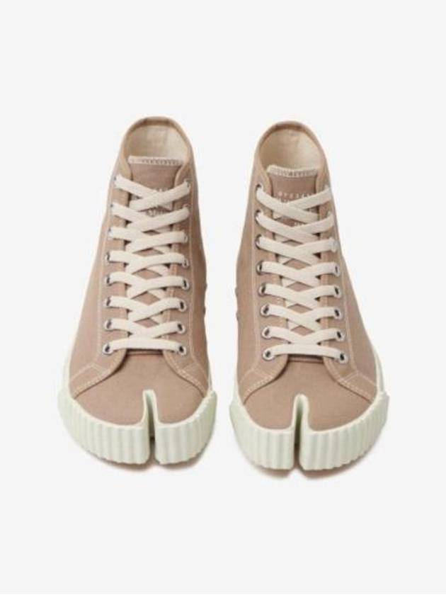 Tabi Cotton High Top Sneakers Beige - MAISON MARGIELA - BALAAN 6