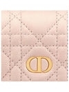 Caro XS Supple Cannage Calfskin Card Wallet Powder Pink - DIOR - BALAAN 5