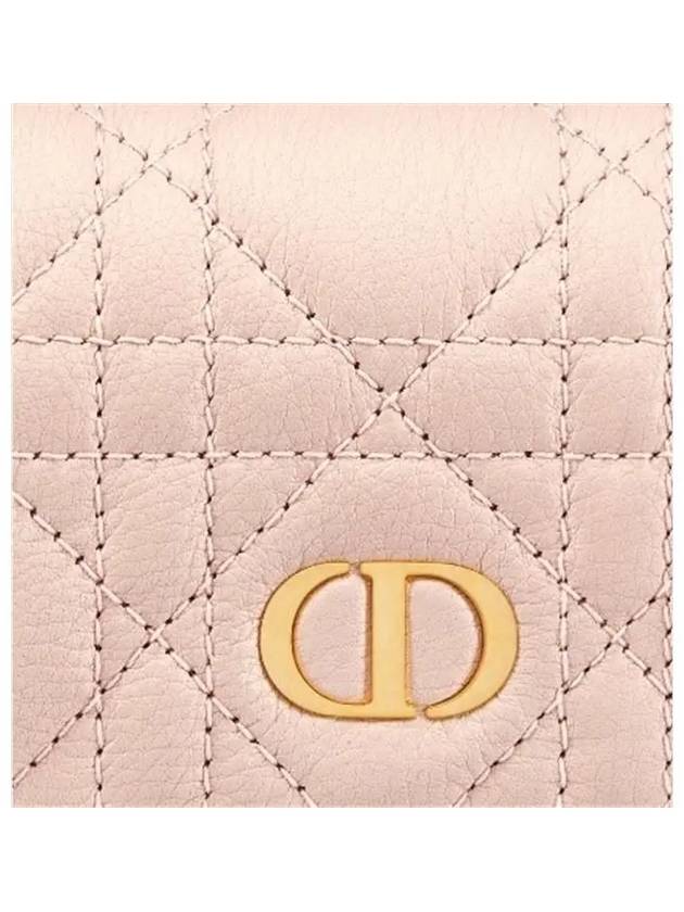 Caro XS Supple Cannage Calfskin Card Wallet Powder Pink - DIOR - BALAAN 5