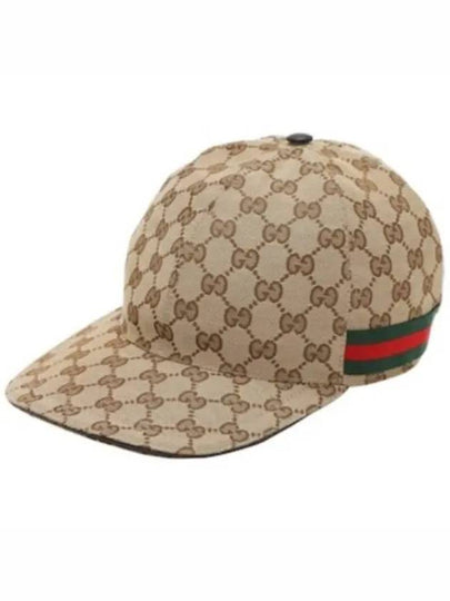 Original GG Web Supreme Canvas Baseball Ball Cap Beige Ebony - GUCCI - BALAAN 2