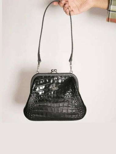 Vivienne Crocker Embossed Leather Pouch Shoulder Bag 4B01000AW L0039 N401 - VIVIENNE WESTWOOD - BALAAN 1