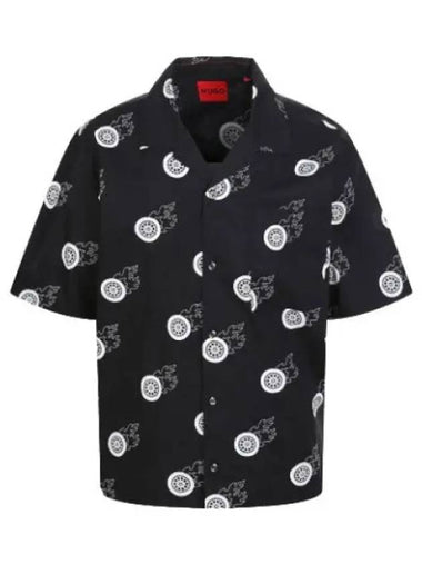 Seasonal print short sleeved shirt - HUGO BOSS - BALAAN 1