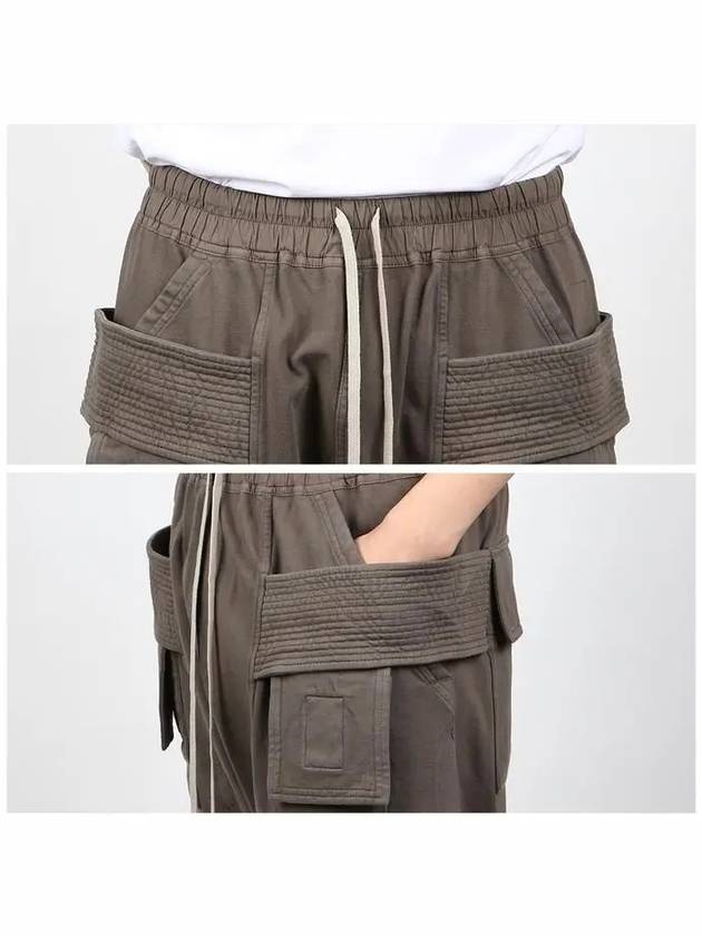 Drawstring Drop Crotch Cotton Straight Pants Dust - RICK OWENS - BALAAN 6