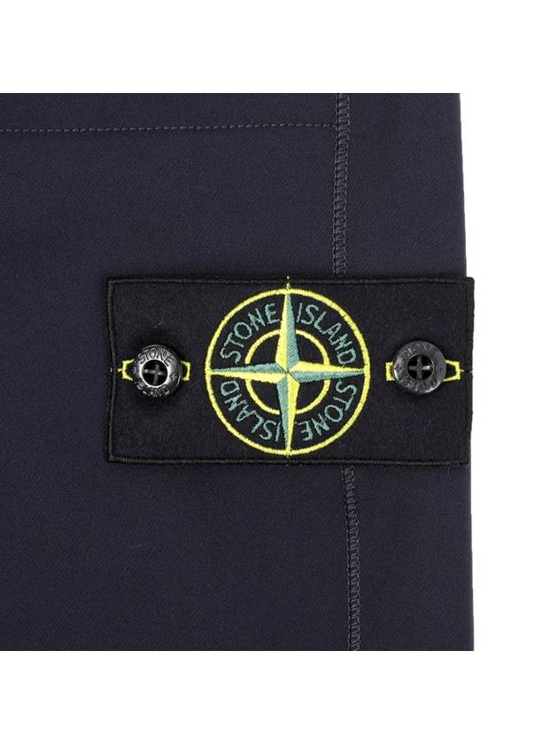 Logo Badge Fleece Regular Fit Jogger Pants Navy - STONE ISLAND - BALAAN 10