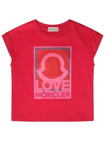 Kids Love Print T Shirt 8P00001899WA 562 - MONCLER - BALAAN 1