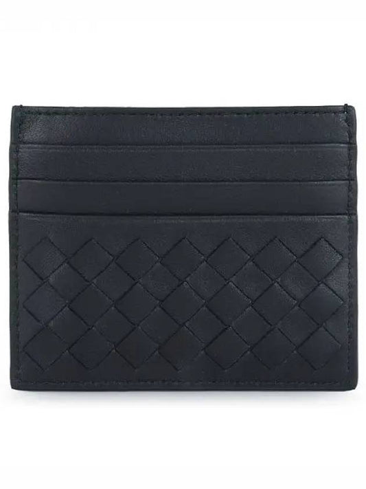 Intrecciato Weaving Card Wallet Navy - BOTTEGA VENETA - BALAAN 2