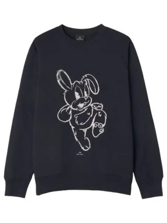 Spray Rabbit Logo Sweatshirt Black - PAUL SMITH - BALAAN 2