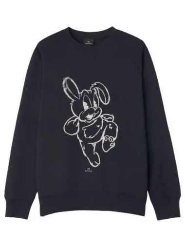 Spray Rabbit Logo Sweatshirt Black T Shirt - PAUL SMITH - BALAAN 1