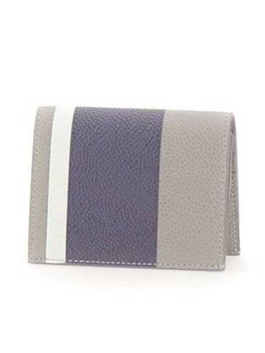 3D Stripe Card Wallet Grey - THOM BROWNE - BALAAN 1