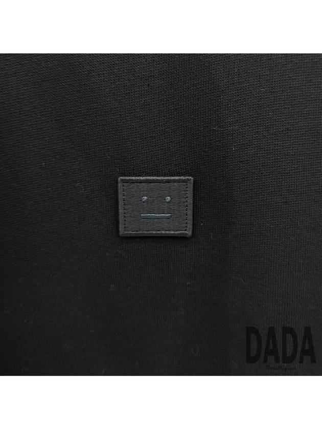 Face Patch Cotton Hoodie Black - ACNE STUDIOS - BALAAN 4