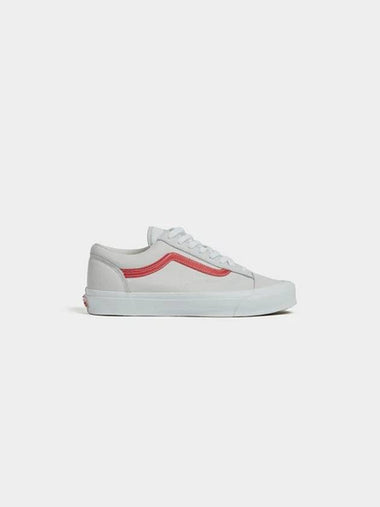 Vault OG Style 36 LX Low Top Sneakers White Red - VANS - BALAAN 1