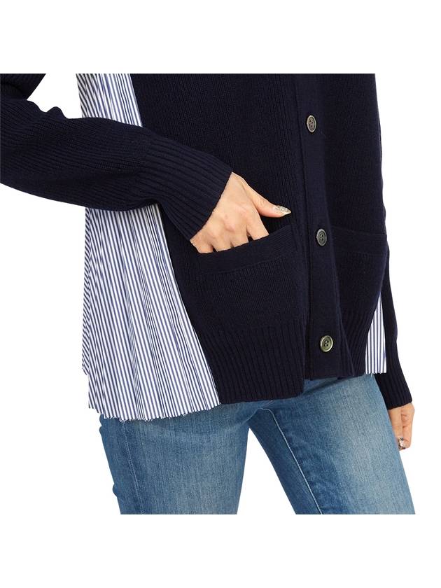 Women s Wool Cardigan Navy - SACAI - BALAAN 10