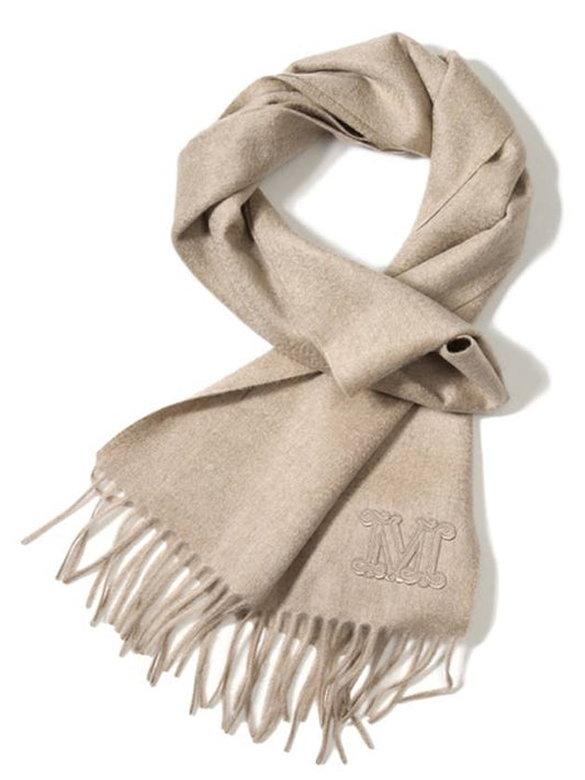 Logo 2424546311600 003 Cashmere Muffler Scarf - MAX MARA - BALAAN 1