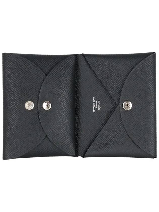 Calvi Duo Card Wallet Noir - HERMES - BALAAN 3