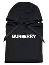 Logo Print Cotton Hoodie Black - BURBERRY - BALAAN 5