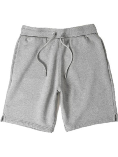 Organic Cotton Fleece Shorts Heather Ash Grey - AMI - BALAAN 2