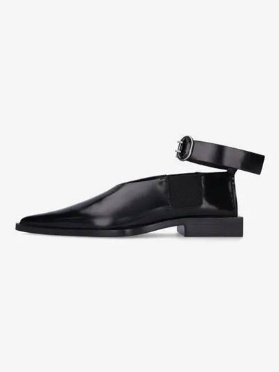 Pointed Toe Leather Flats Black - JIL SANDER - BALAAN 2