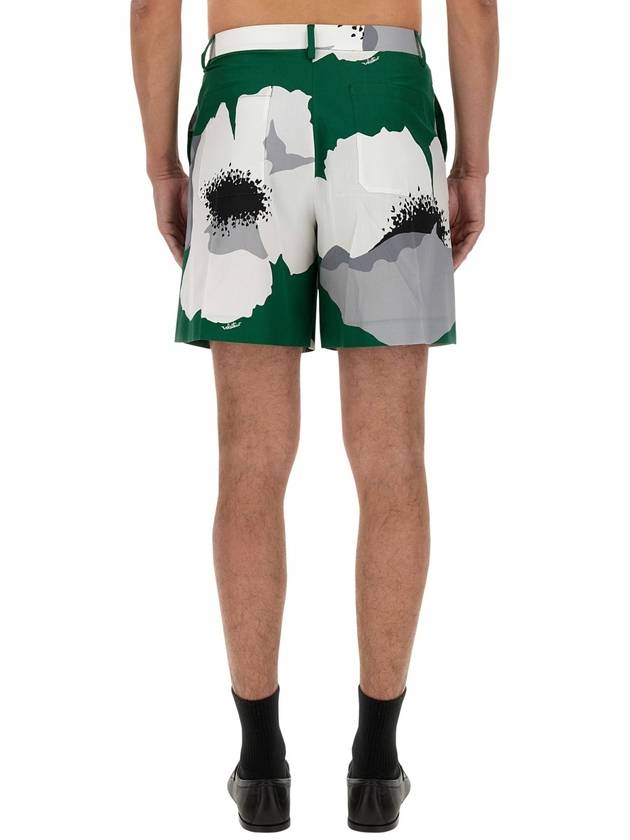 VALENTINO FLOWER PORTRAIT PRINT BERMUDA SHORTS - VALENTINO - BALAAN 3