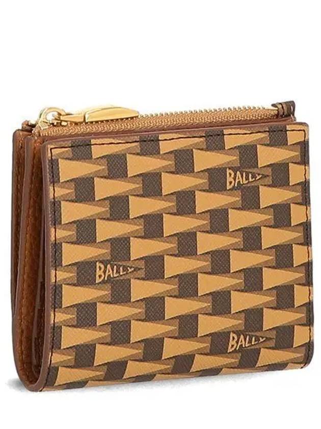 6CC ZIP Logo Pattern Half Wallet Orange - BALLY - BALAAN 2