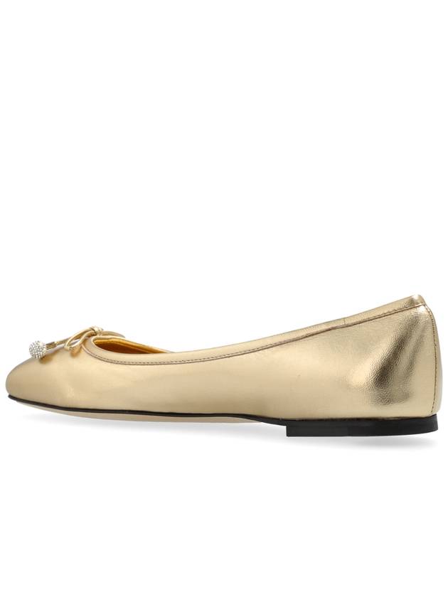 Jimmy Choo Leather Ballerinas ‘Elme’, Women's, Gold - JIMMY CHOO - BALAAN 5