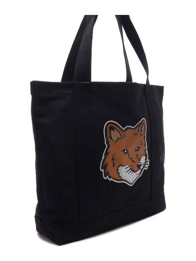 Fox Head Print Tote Bag Black - MAISON KITSUNE - BALAAN 4