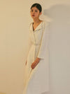 Women's Victoria Tweed Flared Midi Dress Ivory - AME - BALAAN 3