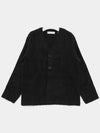 Mohair V-Neck Relaxed Fit Wool Cardigan Black - OUR LEGACY - BALAAN 3