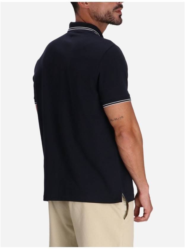 Logo Patch Polo Shirt Navy - STONE ISLAND - BALAAN 4