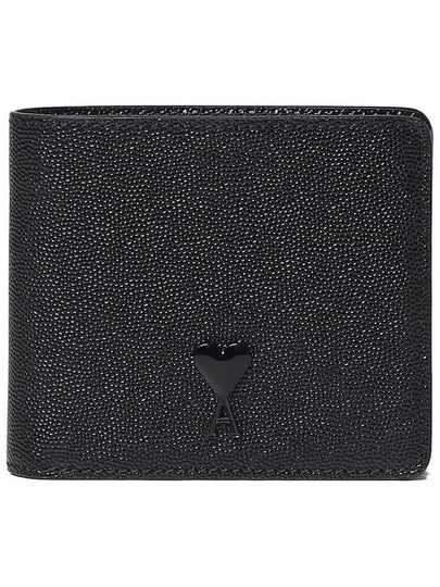 Heart Logo Half Wallet Black - AMI - BALAAN 2