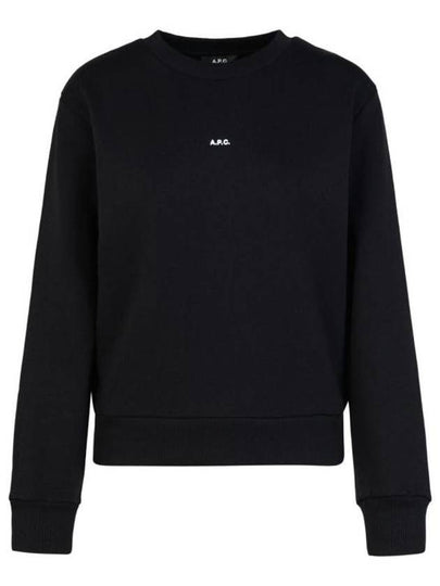 Boxy Micro Logo Sweatshirt Black - A.P.C. - BALAAN 2