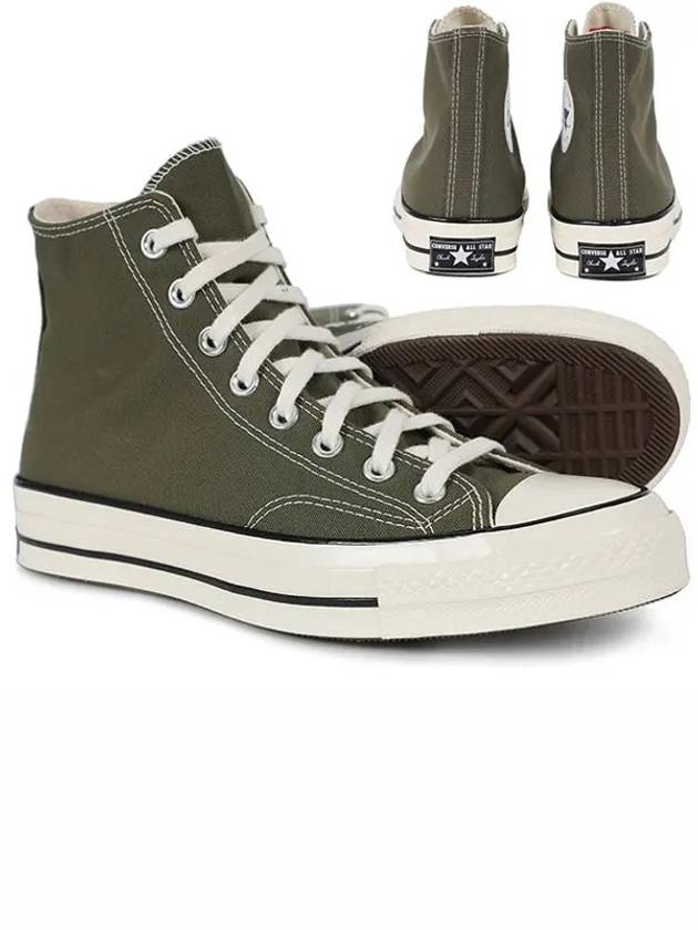 Chuck 70 High Top Sneakers Olive Green - CONVERSE - BALAAN 3