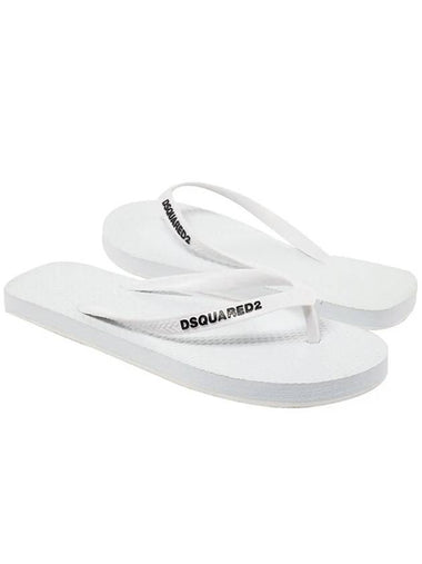 11th Anniversary Flip Flop Sandals White L501 172 1062 - DSQUARED2 - BALAAN 1