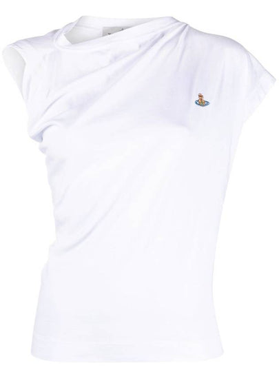 Women's Embroidered Logo Sleeveless White - VIVIENNE WESTWOOD - BALAAN 2