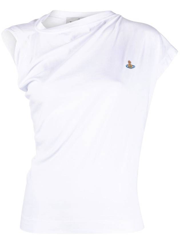 Women's Embroidered Logo Sleeveless White - VIVIENNE WESTWOOD - BALAAN 2