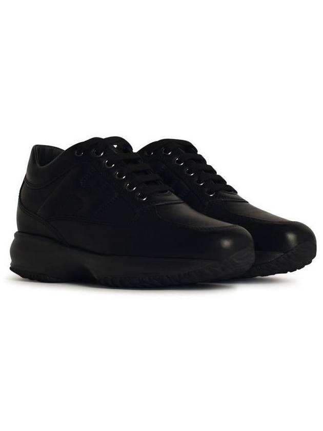 Hogan 'Interactive' Black Leather Sneakers - HOGAN - BALAAN 2