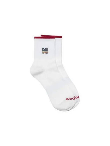 KODAK Apparel Rainbow Embroidery Ankle Socks PINK - KODO - BALAAN 1