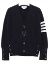 Men's Diagonal Classic Cashmere Cardigan Navy - THOM BROWNE - BALAAN 2