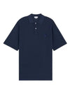 Bold Fox Head Patch Oversized Polo Shirt Navy - MAISON KITSUNE - BALAAN 4