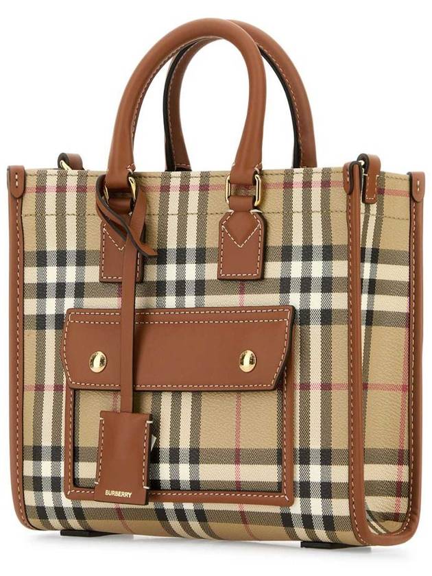 Freya Mini Tote Bag Brown Archive Beige - BURBERRY - BALAAN 3