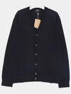 Joe Logo Embroidered Wool Cardigan Navy - A.P.C. - BALAAN 4