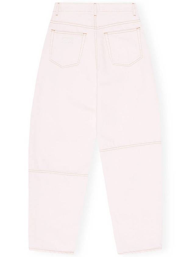 Overdyed Denim Stary Jeans Chalk Pink - GANNI - BALAAN 4