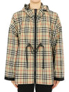 Women's Back-tone Check Zip-up Hooded Jacket Beige - BURBERRY - BALAAN 3